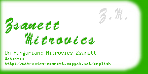 zsanett mitrovics business card